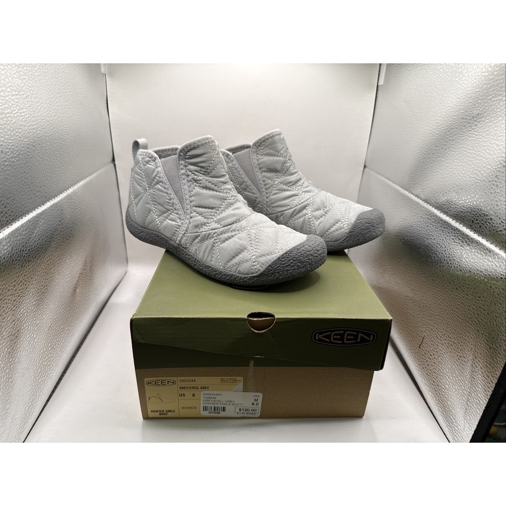 Keen Howser Quilted Ankle Boots Women's Size 8M Grey/Steel Grey NEW